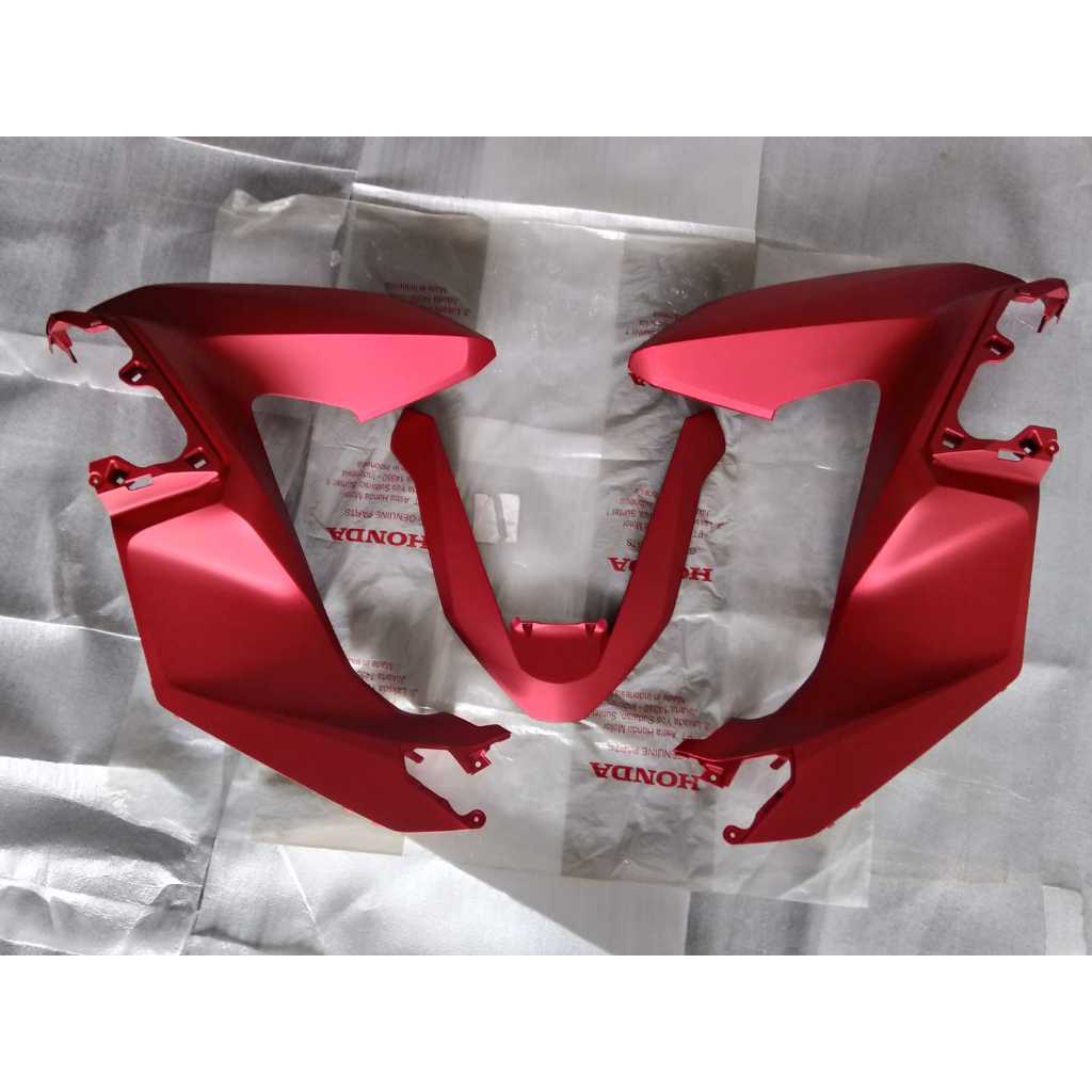Cover front sayap kanan kiri PCX 160 2025 merah doff , fender front spakbor depan PCX 160 125 merah 