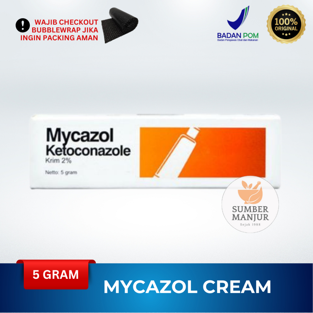 MYCAZOL CREAM 5G - KETOCONAZOLE CREAM SALEP JAMUR, PANU, KUDIS & KURAP
