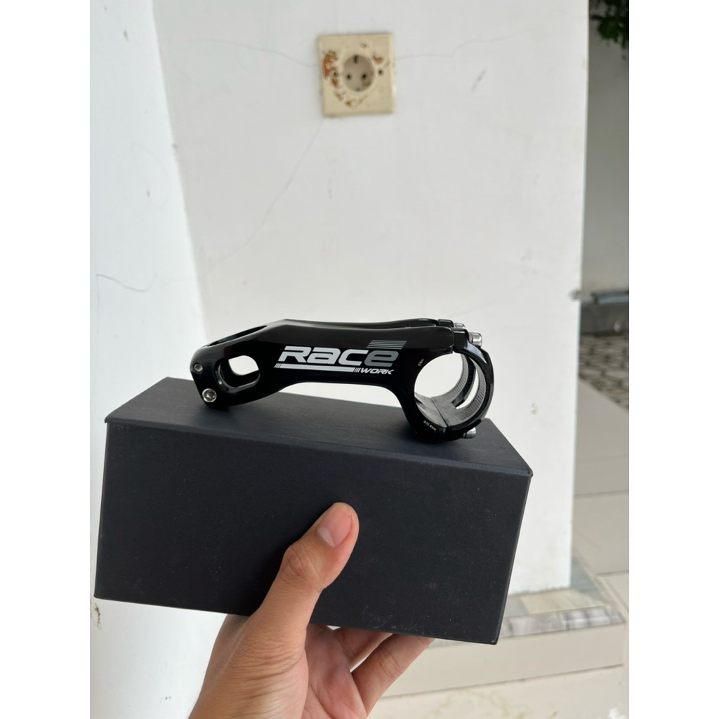 STEM NUNDUK RACEWORK 80mm minus 20 derajat paket mtb xc race ganteng