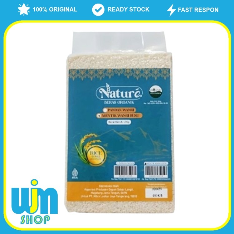 

Nature Beras Mentik Wangi Susu Organik 2 kg – Aroma Lembut & Tekstur Pulen WJM Makassar