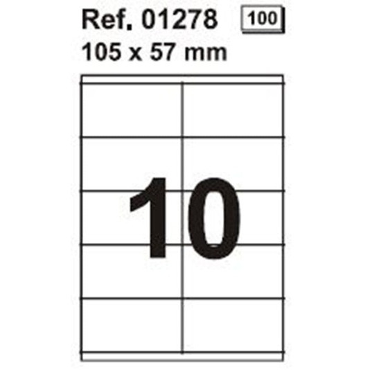 

Apli White Paper Labels Ref 01278 A4