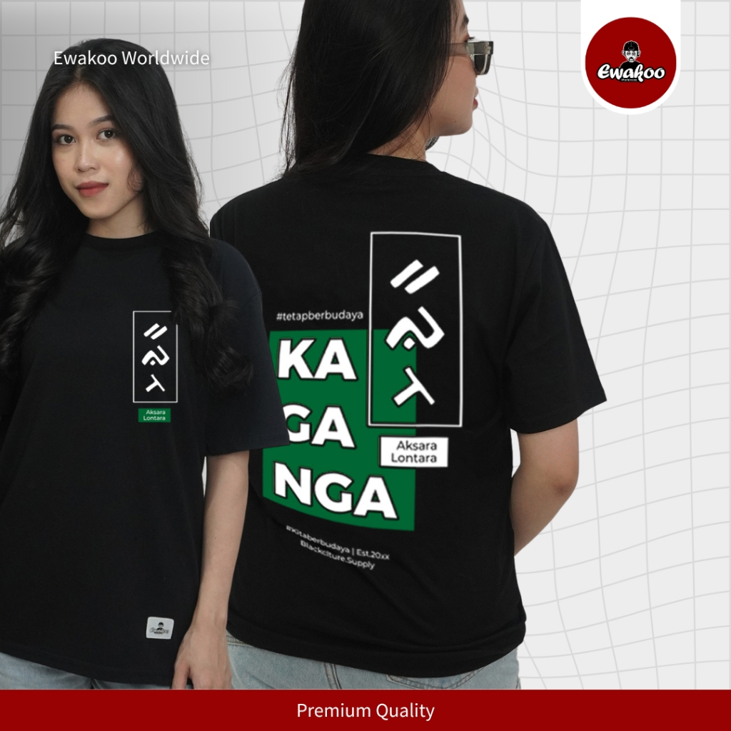 [PREMIUM] Kaos Budaya Edisi Kaganga | Kaos Makassar | Baju Bugis | Cotton Combed 24s | Lembut