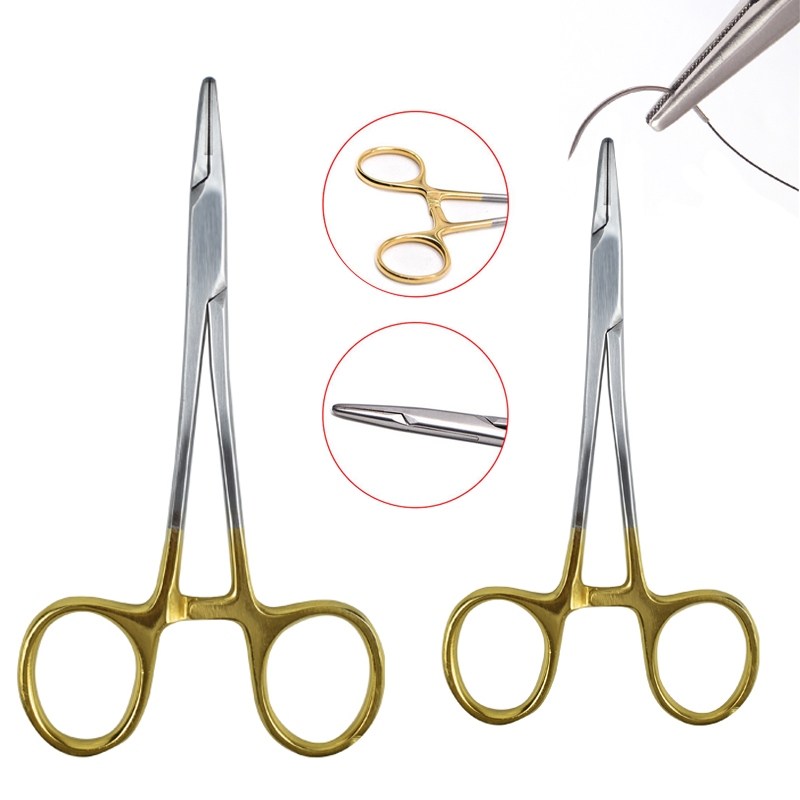 Dental Needle Holder Plier Gold Tool | Pegang Jarum Gigi Gunting emas Tongs Mosquito Ortodontik Alat