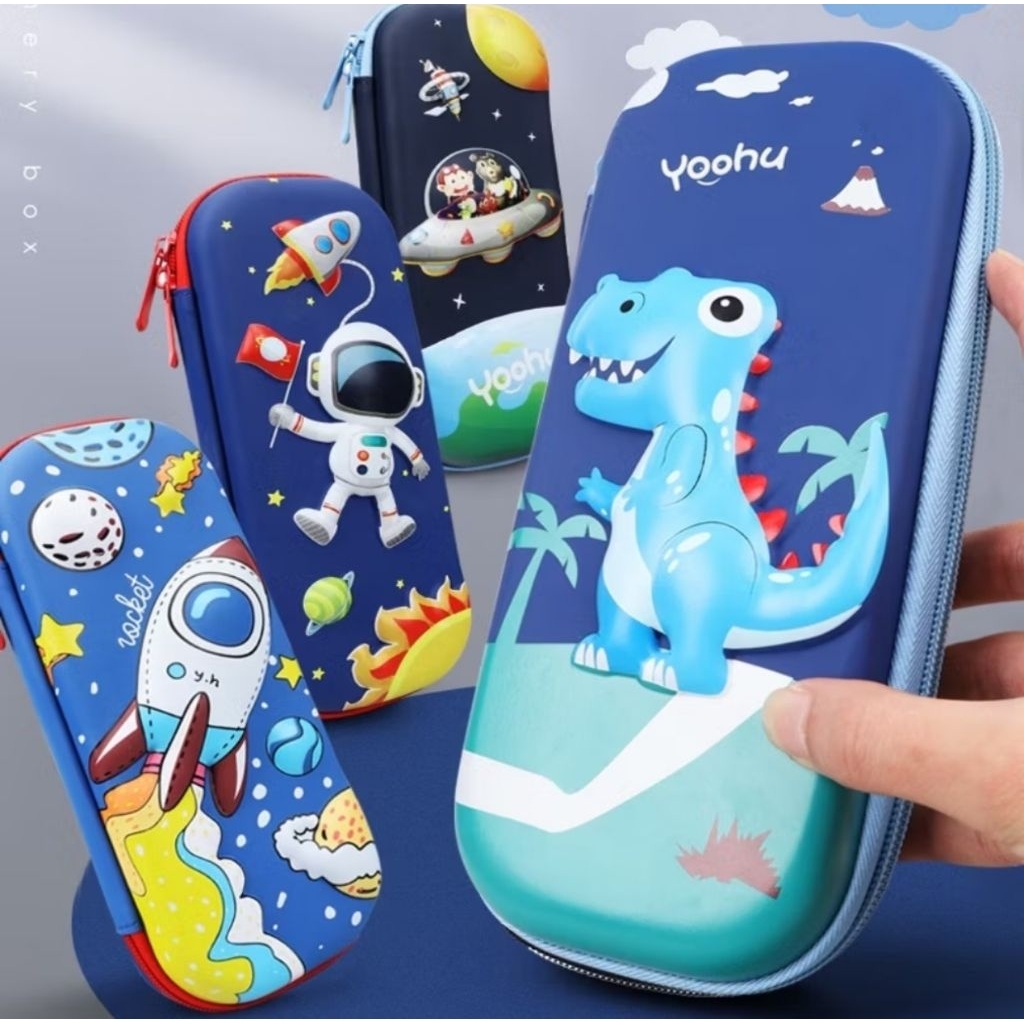 

Tempat pensil anak 3D karakter timbul