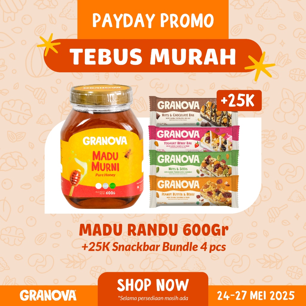 

Granova - Madu Murni Randu 600gr (Premium, Madu Asli 100%, Sehat, Natural)