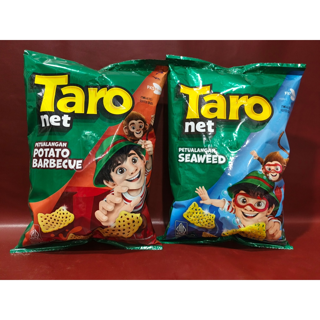 

Taro Net Petualangan Jumbo Size Snack 115g - Seaweed | Potato Barbeque
