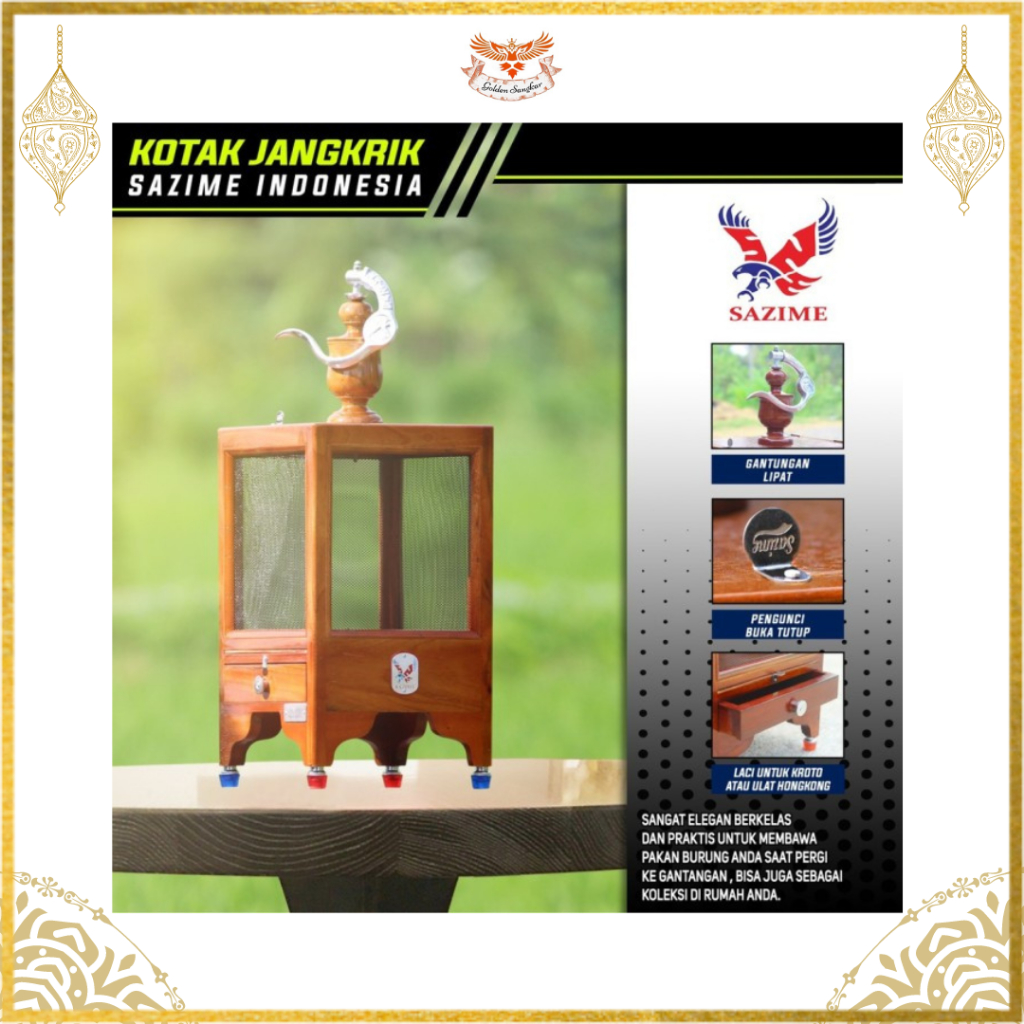 Kandang Jangkrik Wadah Kotak Ulat Bahan Jati By Sazime