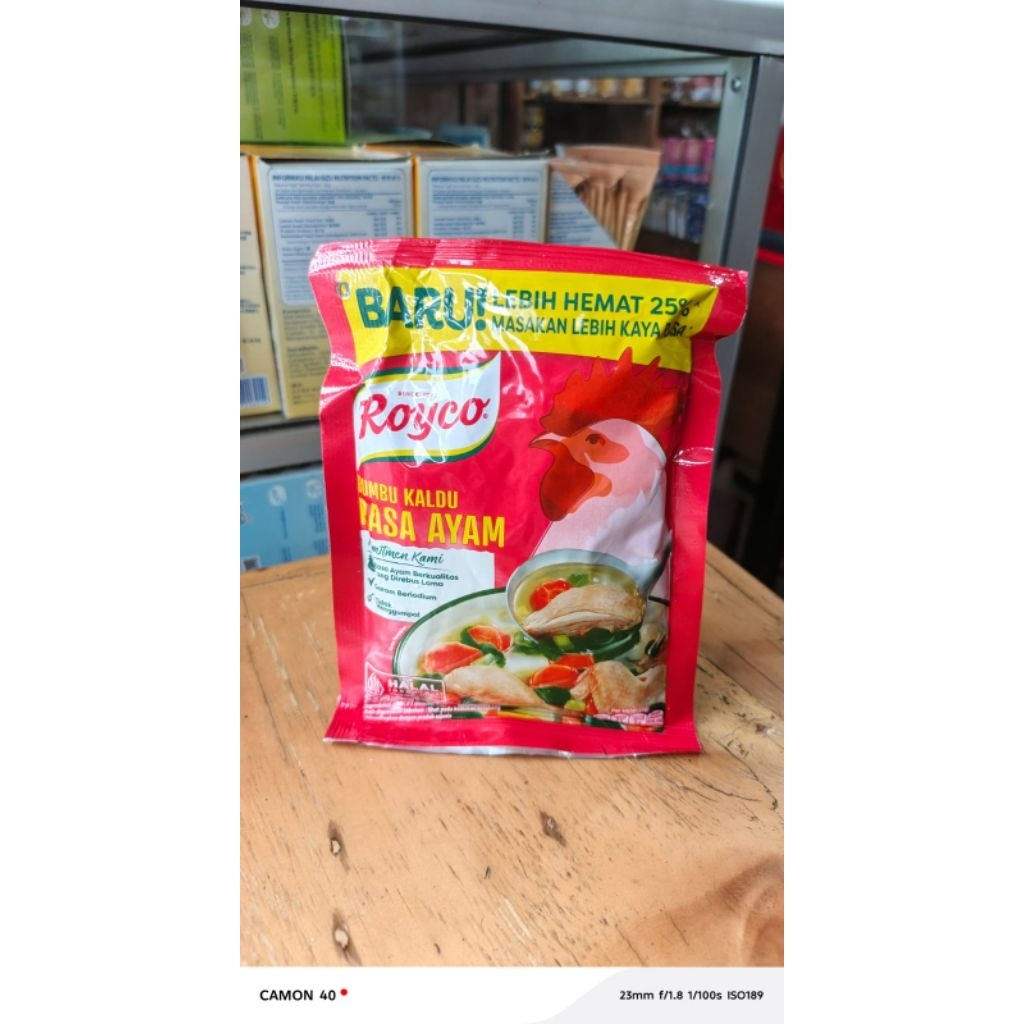 

Royco ayam lebih hemat 25% kaldu enak rasa ayam