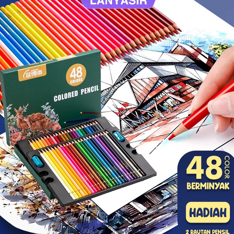 

KODE Q25C CODOil Pencil Color Pensil Warna DIY Painting Spidol Pastel Pulpen Pencil Color Set