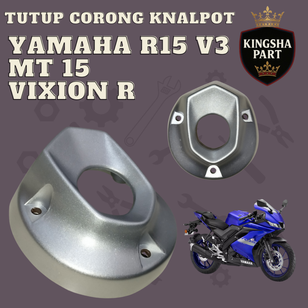 Cover Moncong Ujung Knalpot Yamaha R15 V3 Corong Knalpot Yamaha MT 15 Vixion R BK6