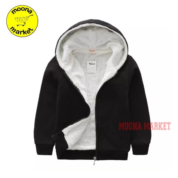 KODE P77H jaket hoodiejaket baby sweater musim gugurjaket dobel puring bulu domba sintetisjaket anak