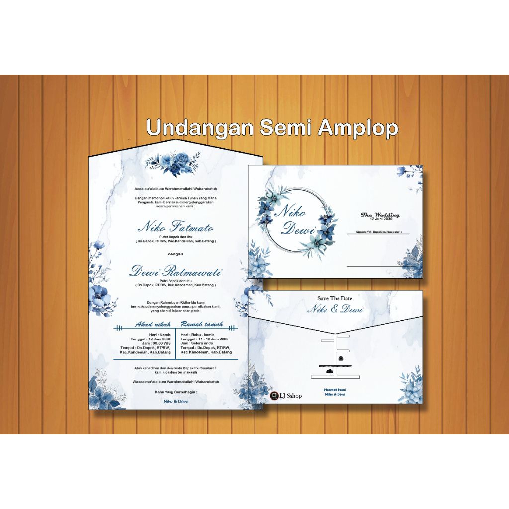 

Undangan pernikahan semi Amplop,elegan,tanpa ada garis Pinggir putih