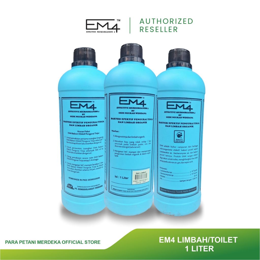 EM4 Toilet dan Limbah 1 Liter Formula Anti Bau Limbah dan Septi Tank