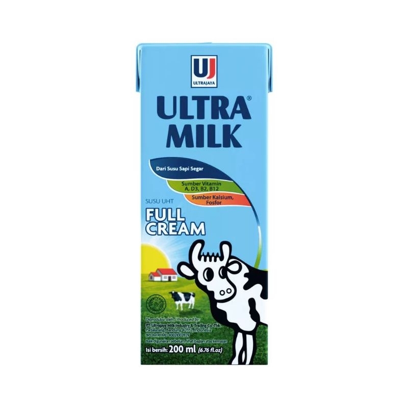 

Ultra Milk Susu UHT Full Cream Kotak 200 ml