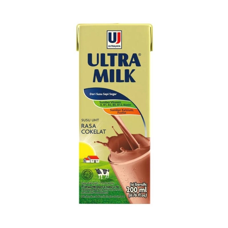 

Ultra Milk Susu UHT Rasa Cokelat Kotak 200 ml