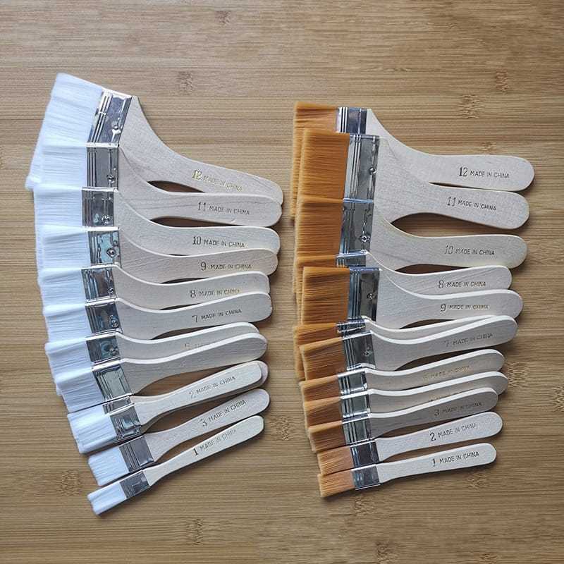 

Kuas nylon warna putih bulu halus untuk lukis cat minyak, cat acrylic dan DIY decoupage