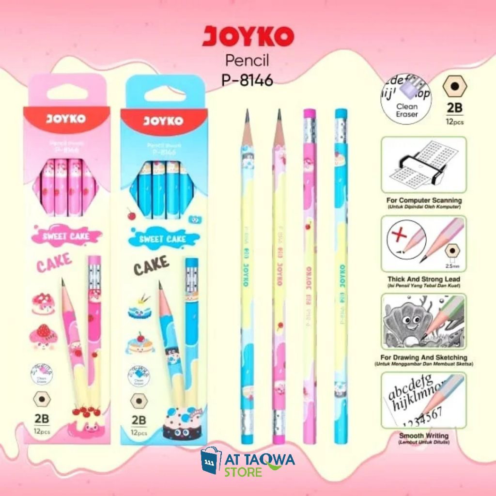 

Pensil Joyko P-8146 2B Sweet Cake