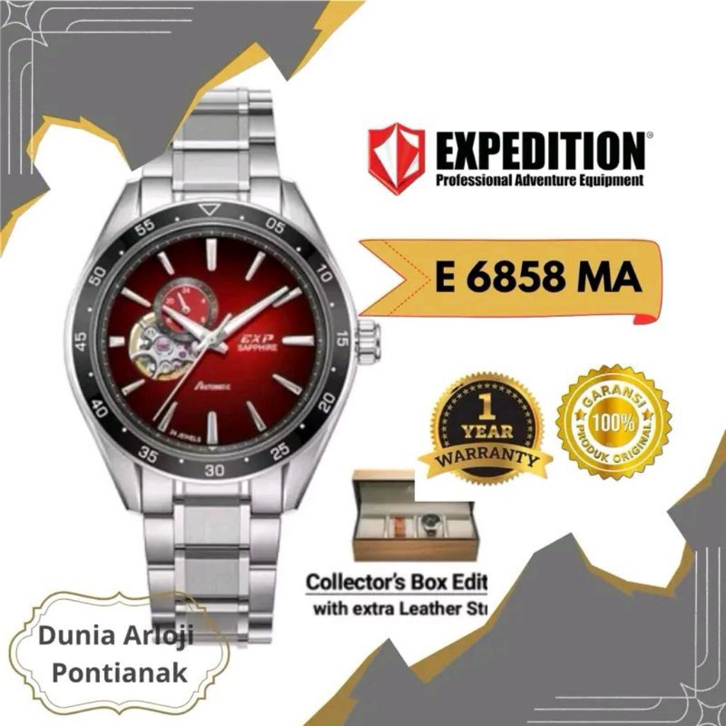 [ DUNIA ARLOJI PONTIANAK ] Jam Tangan Pria Expedition Original Seri E 6858 Jam Tangan Expedition Aut