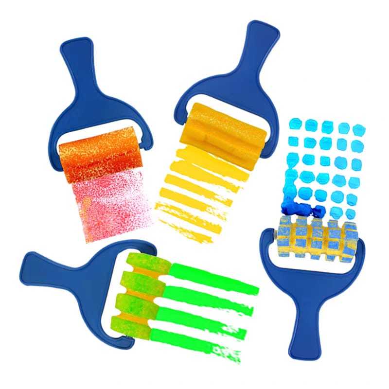

4 pcs Roller sponge untuk belajar melukis anak Paud dan TK