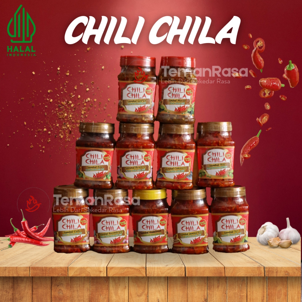 

Chili Chila Sambal Pedas 210gr Halal Aneka Rasa Alami Tanpa Pengawet Kemasan Botol Praktis