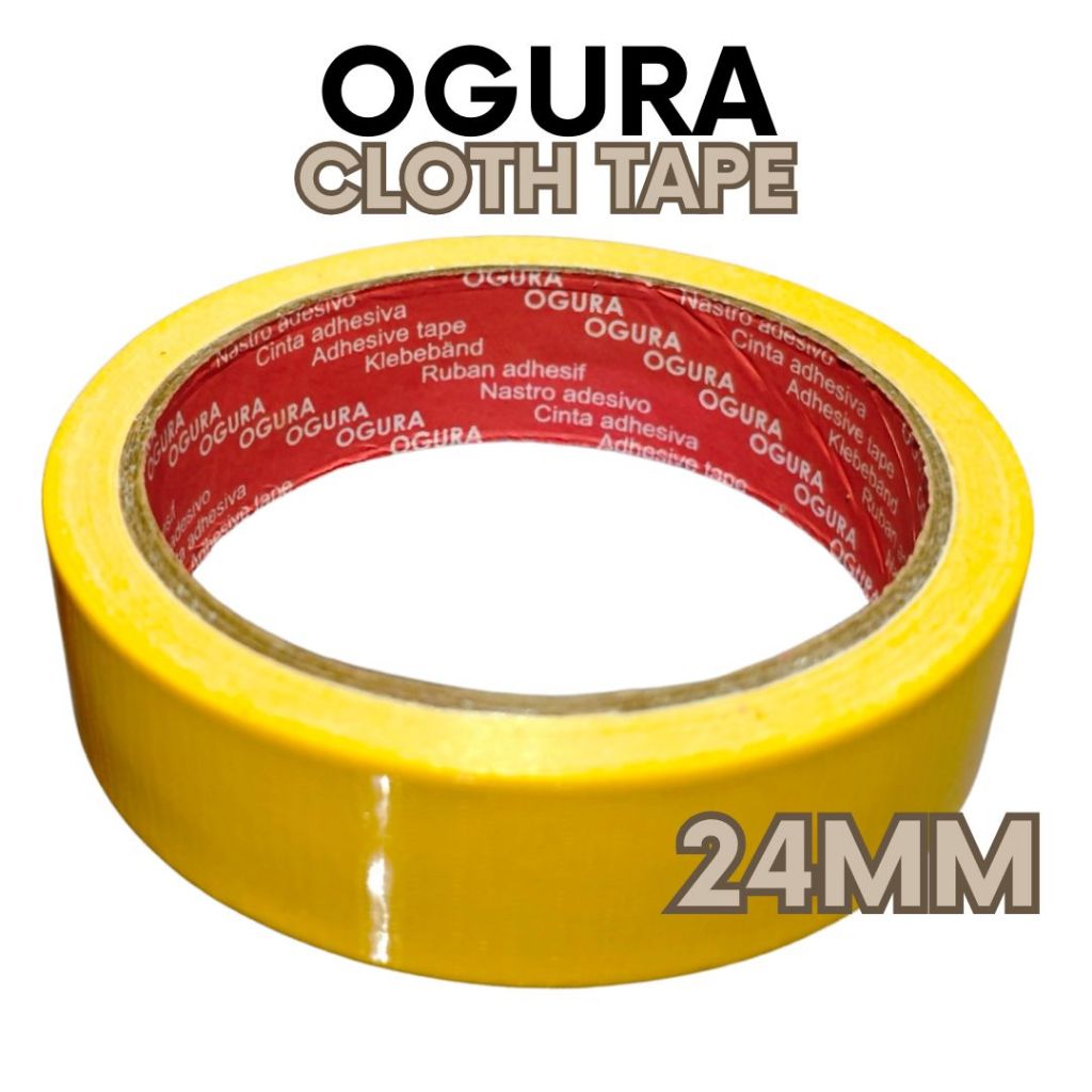 

OGURA Cloth Tape 1 Inci x 12 KUNING lakban kain economis
