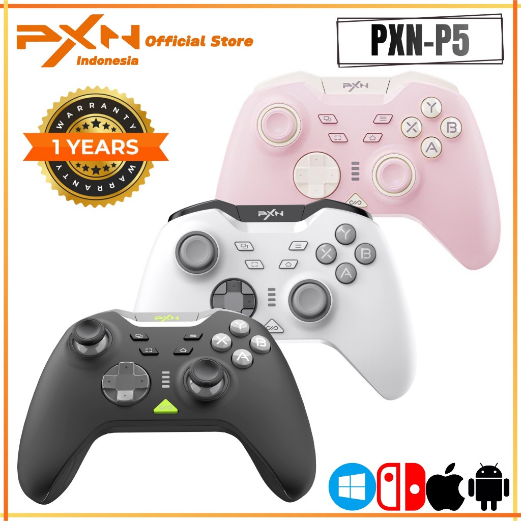 PXN P5 Gamepads Wireless Bluetooth Gaming Controller PC Windows Switch IOS 16+ Android 8.0+ Joystick