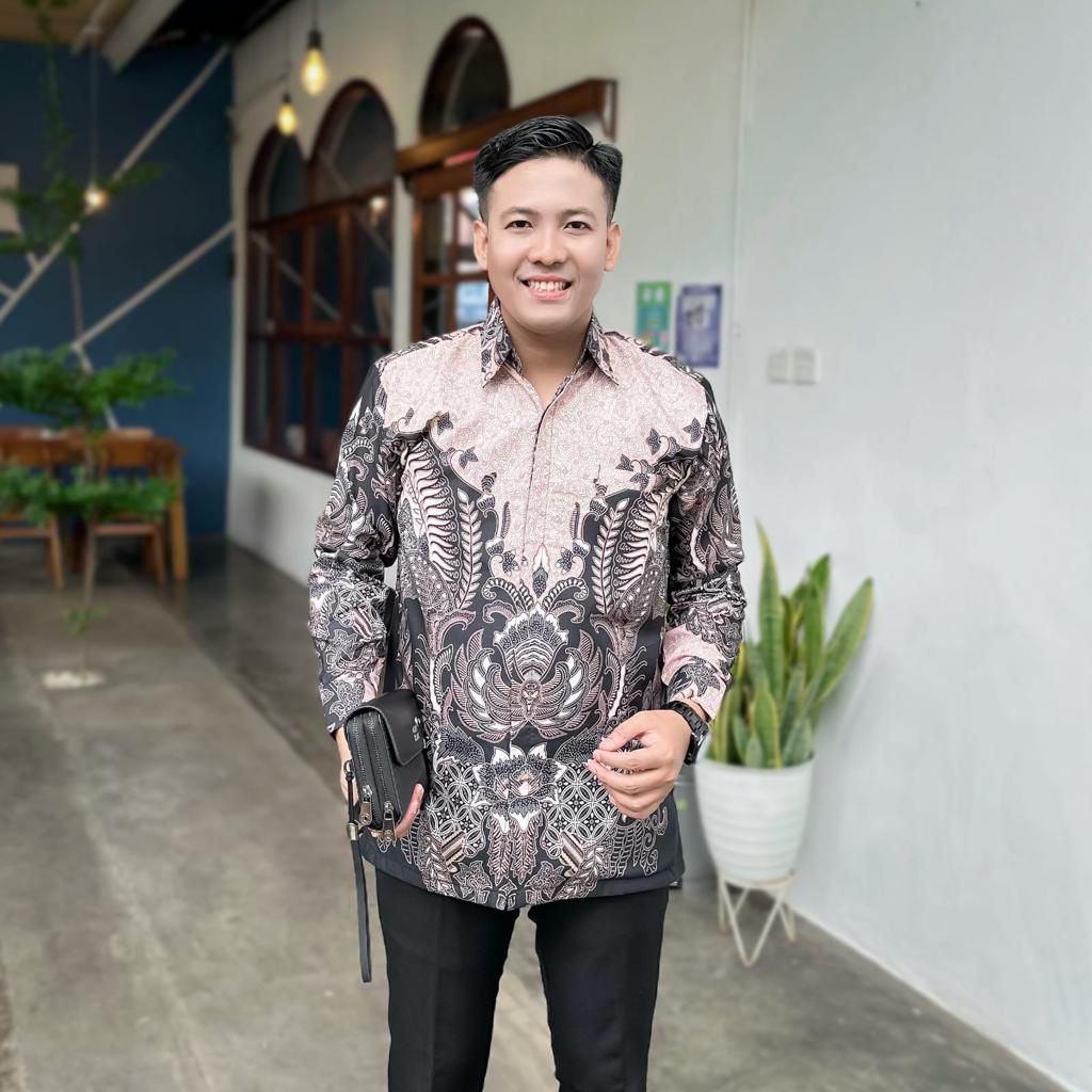 Batik Medan kemeja batik pria lengan panjang full furing