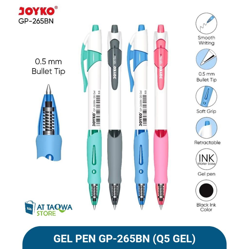 

JOYKO Gel Pen Pulpen Pena GP-265BN Q5 Gel 0.5 mm