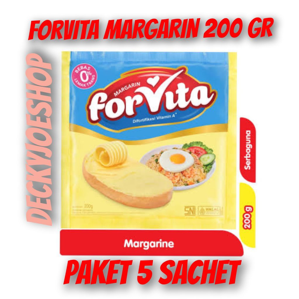 

Forvita margarin 200gr paket 5 sachet