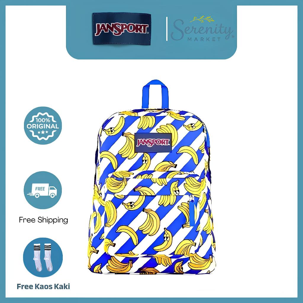 [READY/COD] Jansport Superbreak Banana Large Backpack-ransel kuliah kerja sekolah - WATER RESISTANT