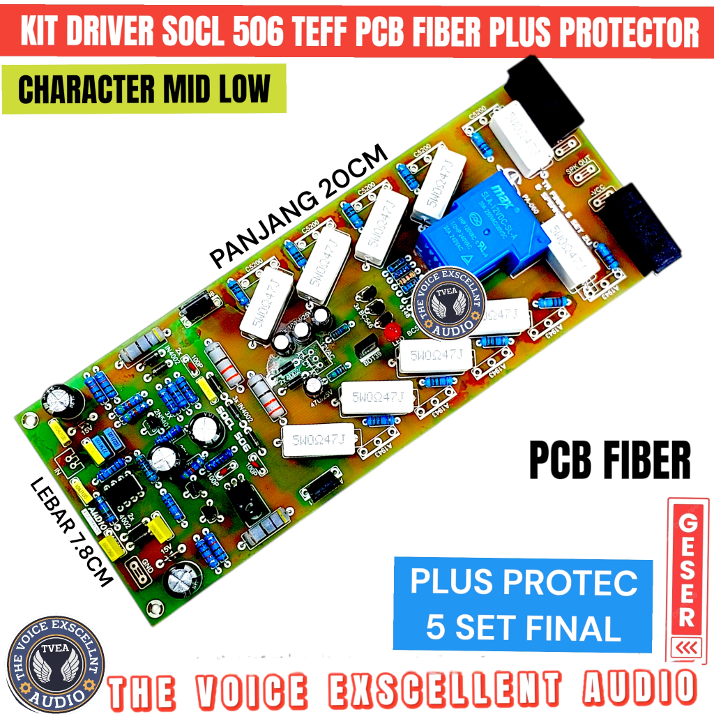 KIT Driver Amplifier SOCL 506 TEF PCB FIBER 2U 5TR plus Protector