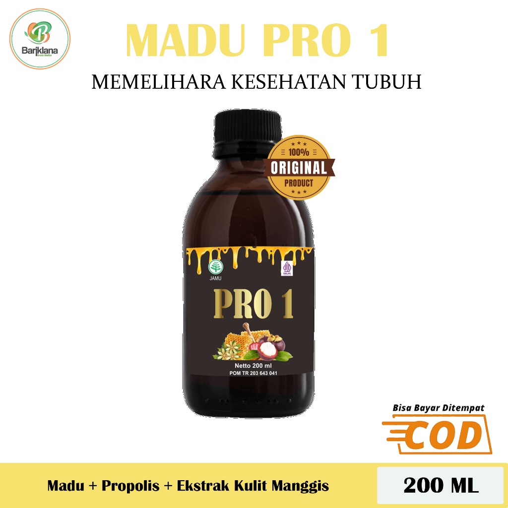 

Madu Pro 1 Bariklana Original 200ml Mampu Mengatasi Penyakit Kronis Bantu Memelihara Kesehatan Tubuh