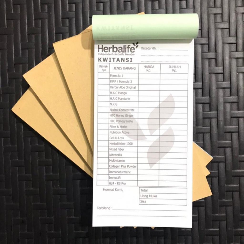 

Kwitansi penjualan produk