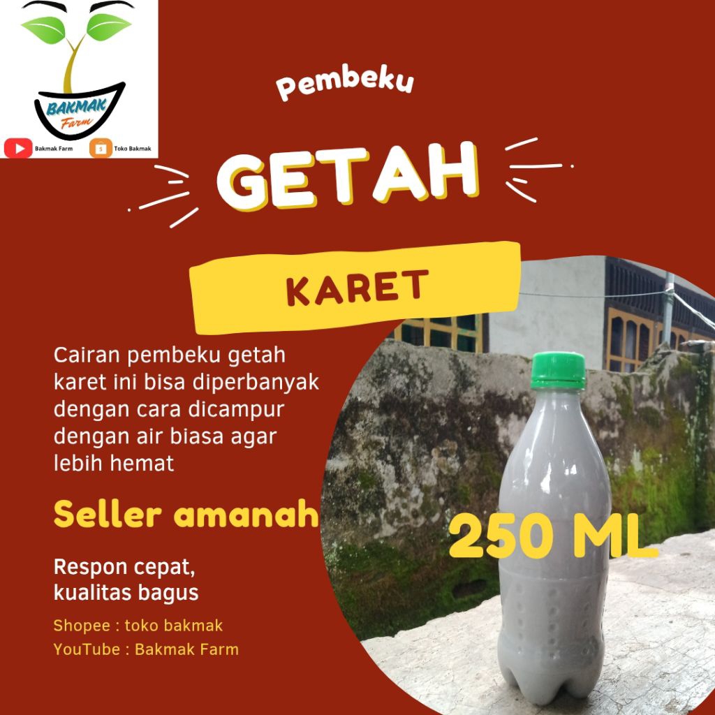 PEMBEKU GETAH KARET pupuk oles poles pembeku pengental penggumpal pengeras penambah perangsang pemba