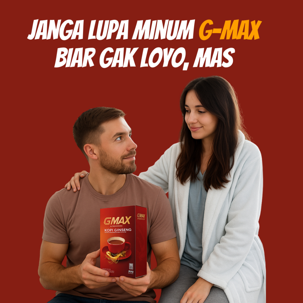 

Kopi GMAX Minuman Kopi Gingseng Stamina Pria Tahan Lebih Lamaa Original BPOM Halal - GMAX Kopi Gingseng Dengan Extra Gula Aren