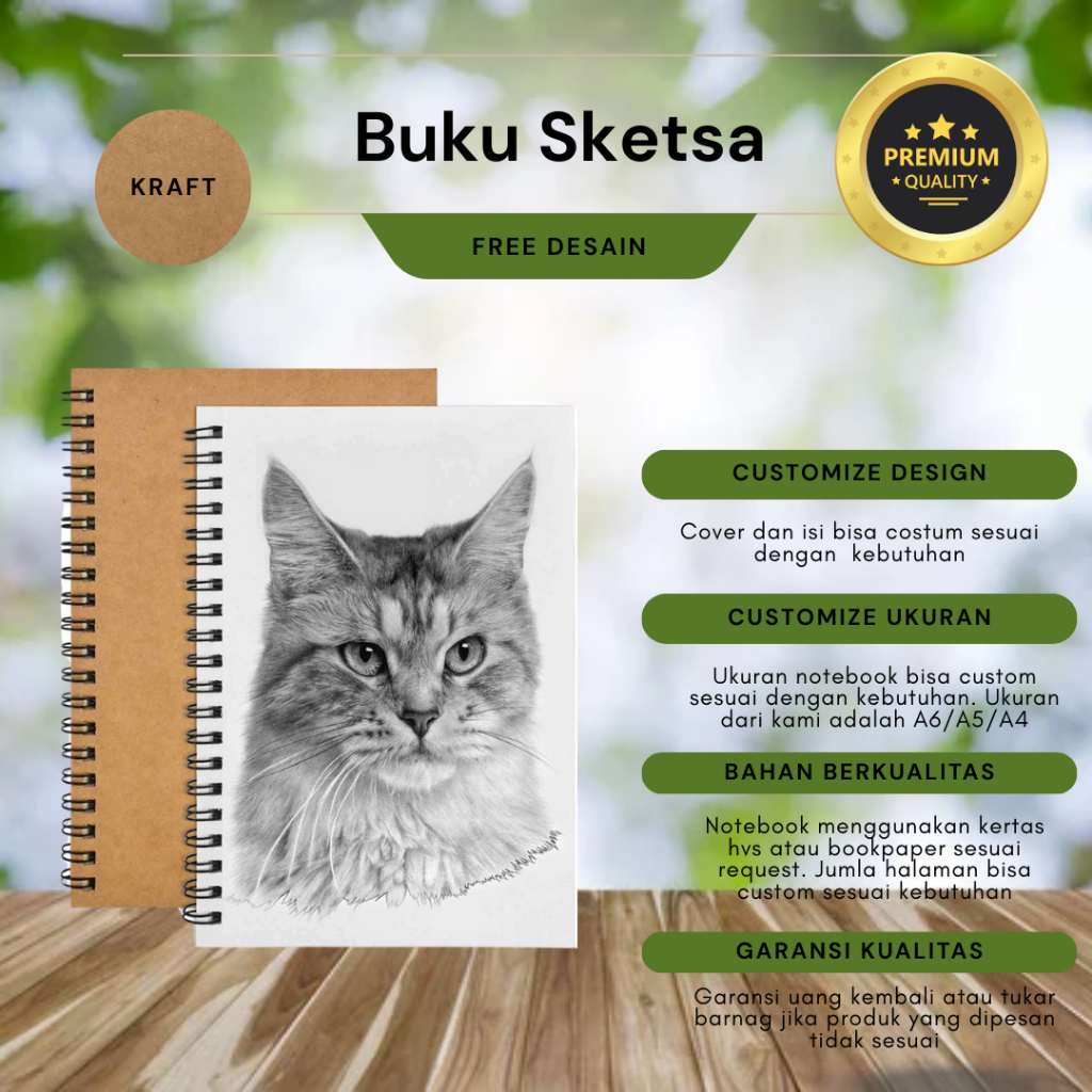 

Buku Sketsa Spiral Pinggir| Ukuran A6/A5/A4 | Bisa Kustom Ukuran & Jenis Kertas