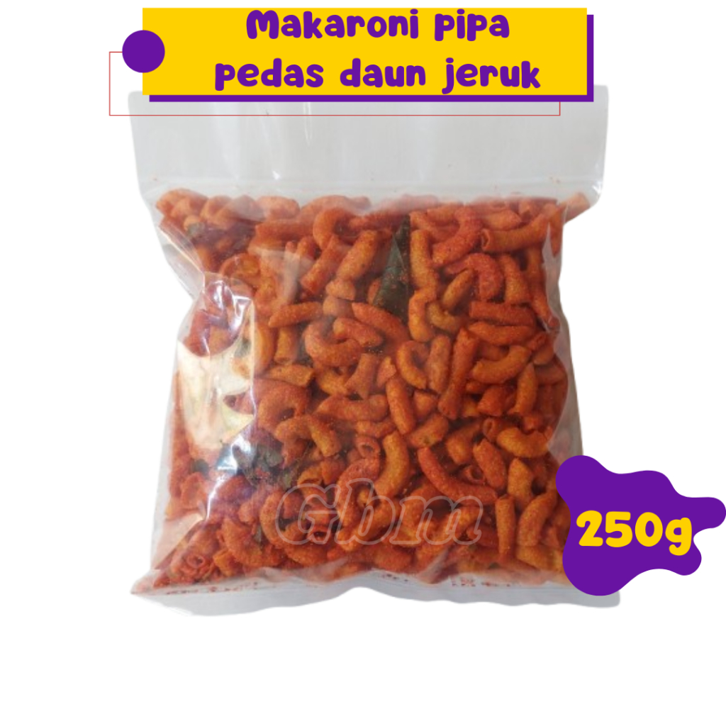 

Makaroni Pipa DJ 250gr Pedas Daun Jeruk Pedas Asin Nikmat