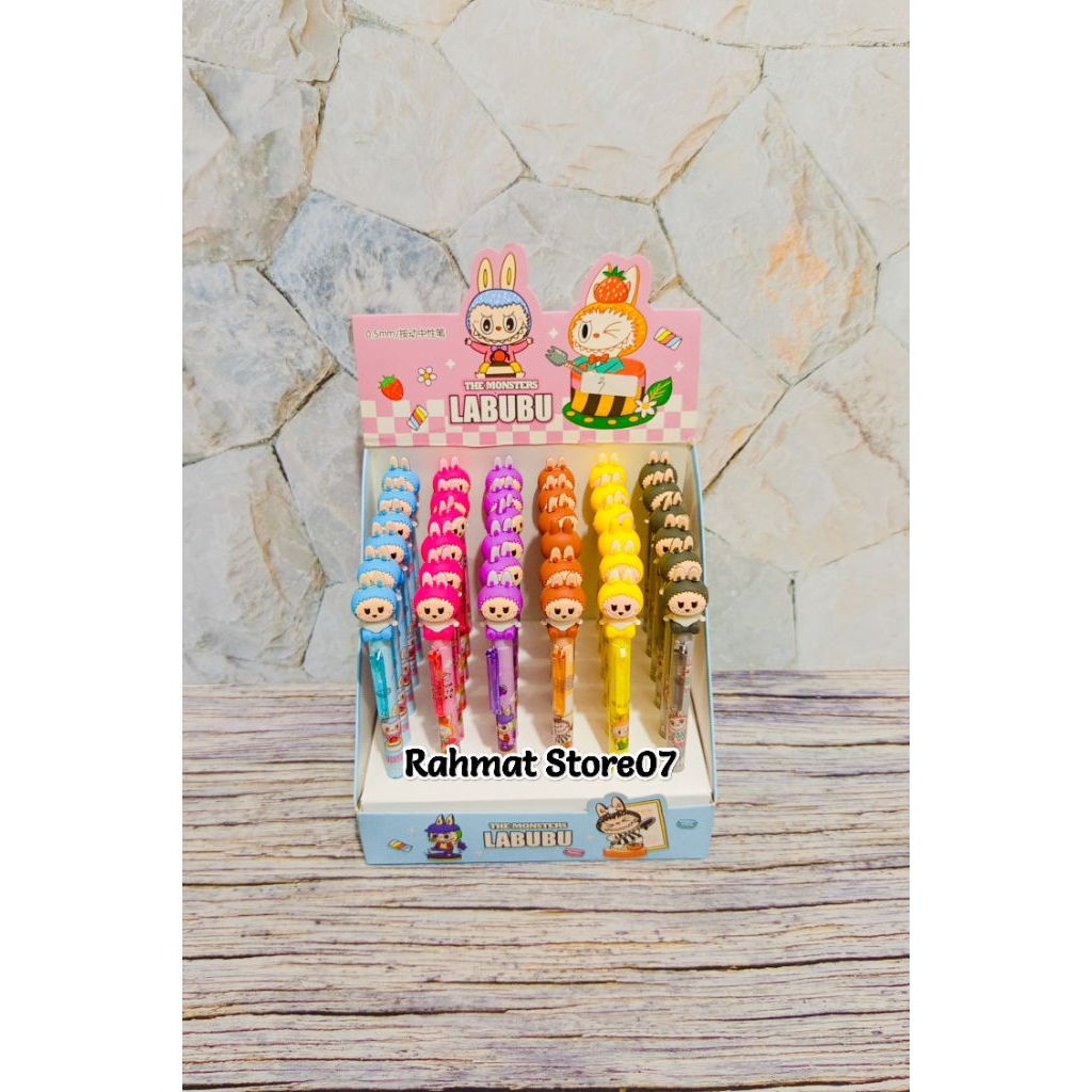 

( 6 Pcs ) Pulpen Gel Click The Monsters Labubu 0.5mm