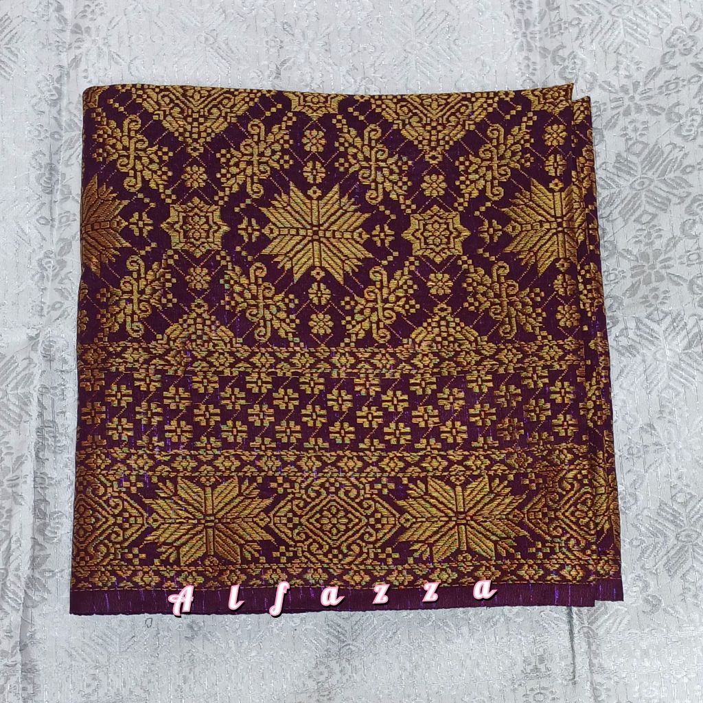Songket Pria / Rumpak Songket Melayu/ Songket Lilit Cowok / Samping Bapak /Kain Samping Songket Cowo