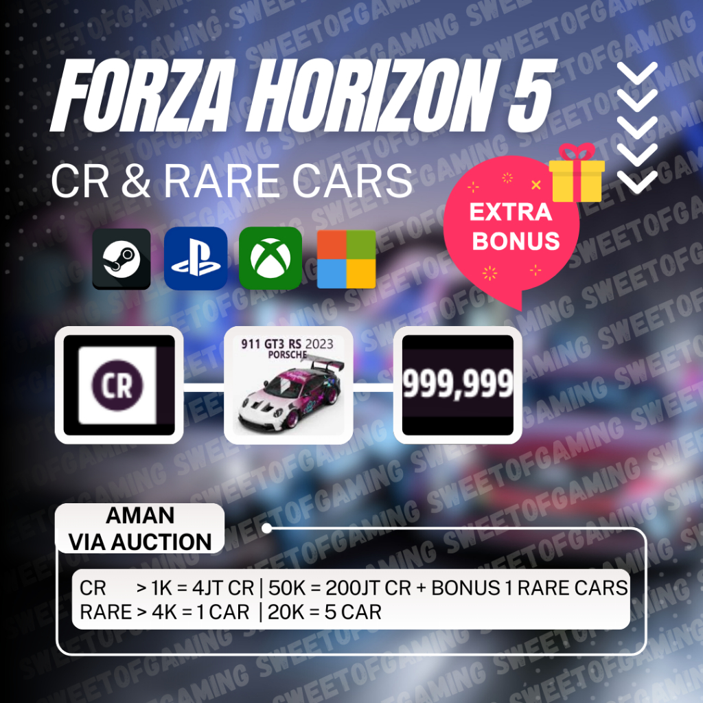 Forza Horizon 5 Auction House CR Credit Rare Cars (Legal)