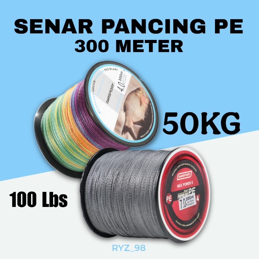Senar PE Pancing 300M Senar PE Berkualitas dan Murah Senar Pancing Anti Kriting - Senar PE Termurah 