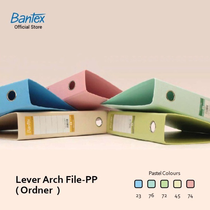 

KODE A69W Bantex PP Lever Arch File Ordner Folio F4 7cm 1465