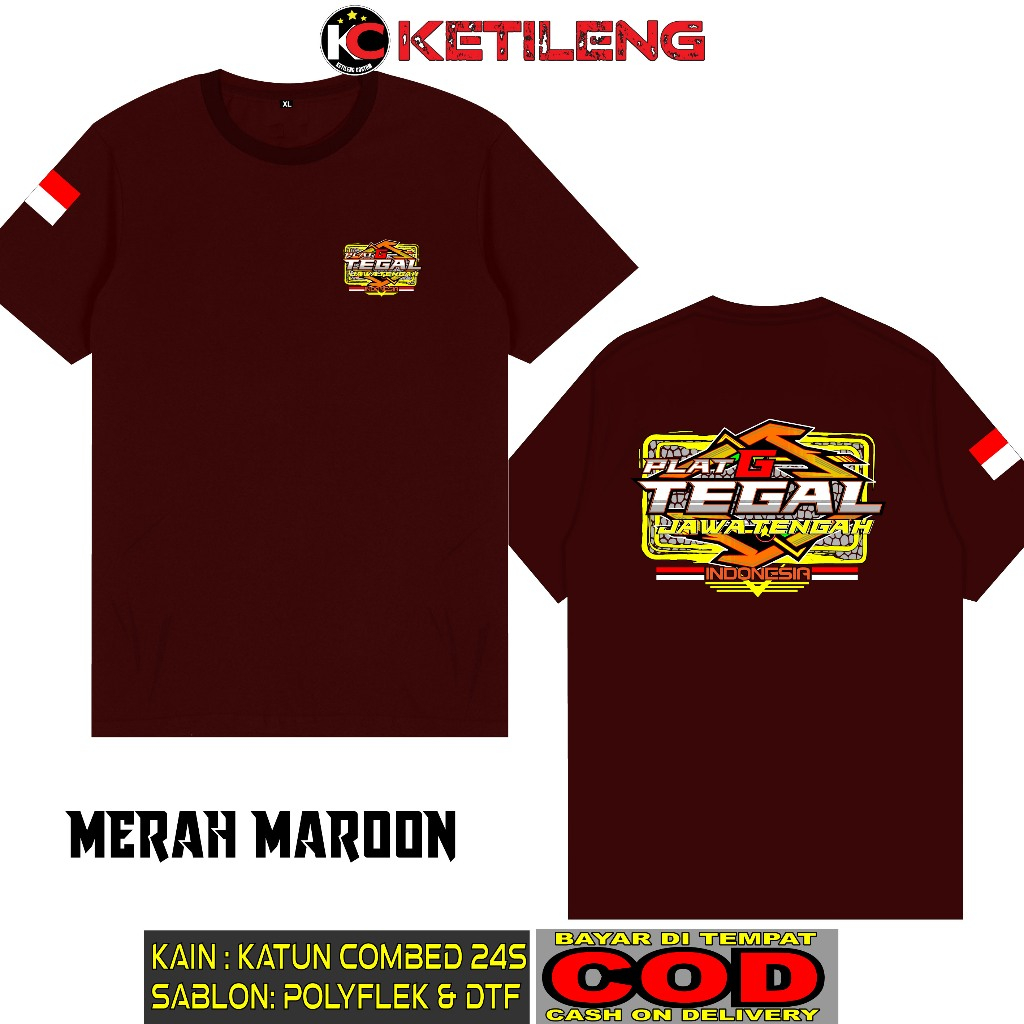 KAOS PLAT G TEGAL M2 BAHAN COTTON COMBED 24S TEBAL BISA COD KAOS DISTRO KAOS KEREN