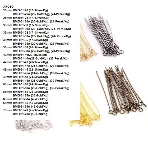 Paku 9 /Eyepin/ Uk 5.5 - 7.0cm/Harga per 250-1kgr