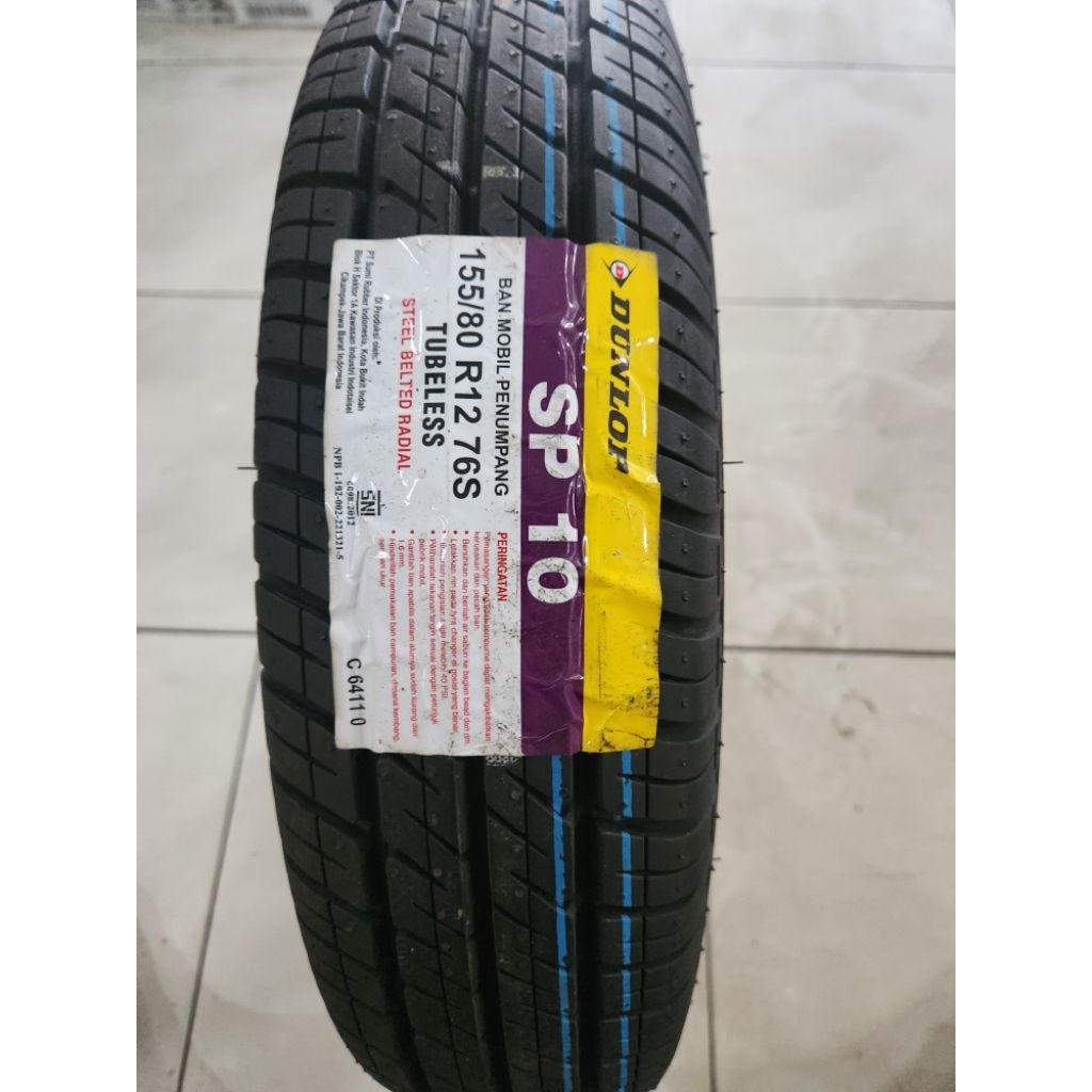 Ban Dunlop SP10 155/80/R12 76S Tubeles