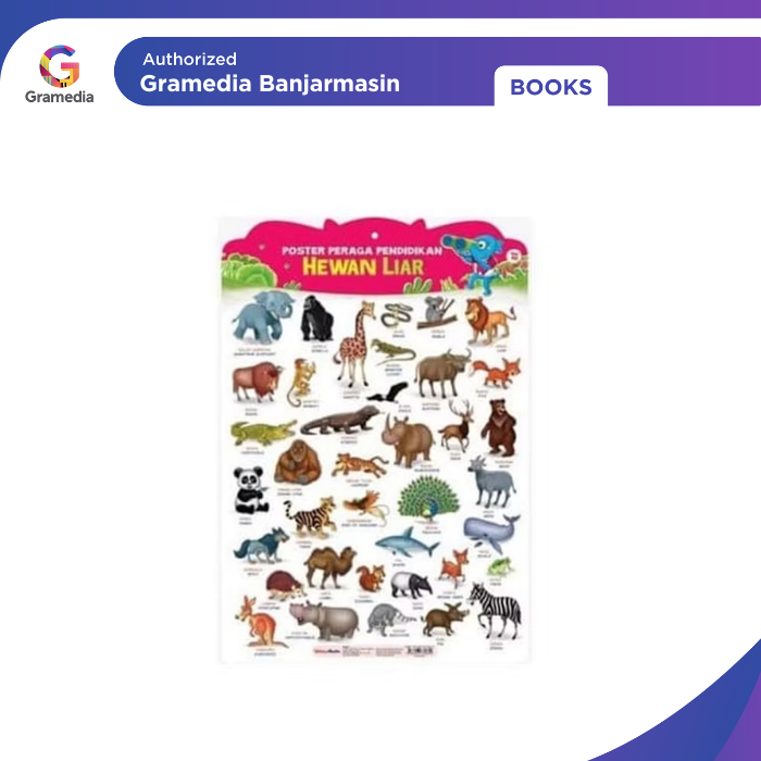 Gramedia Banjarmasin - Poster Peraga Pendidikan : Hewan Liar