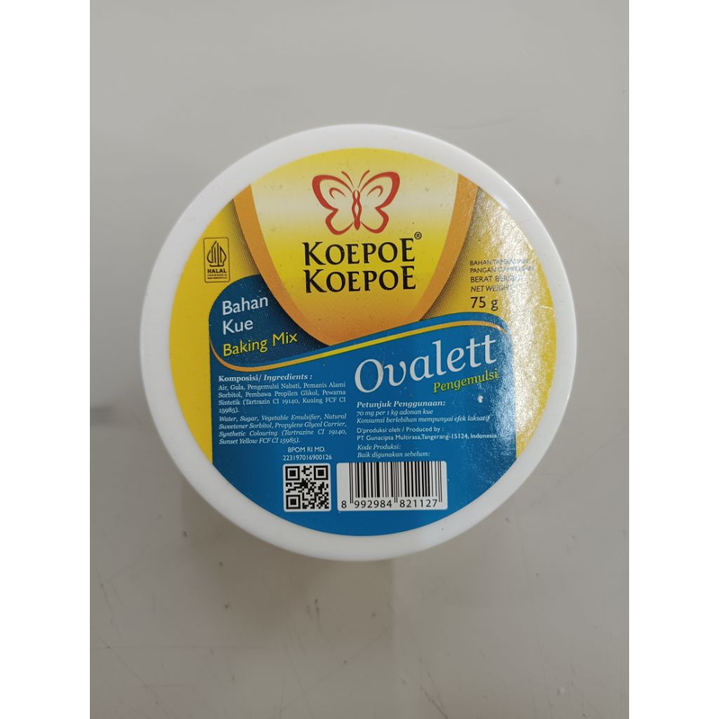 

KUPU KUPU OVALET PENGEMULSI 75GRAM