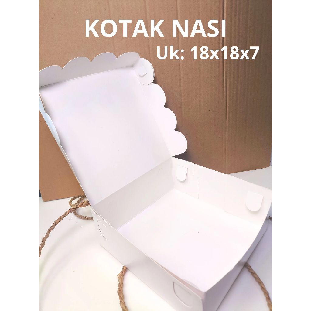 

Kotak Nasi / Box Nasi 18x18 / Box Nasi / Box Nasi Ivory / Box Catering / Paper Box Catering / Box Nasi 18x18 Foodgrade / Lunch Box / Take Away / Murah / Box Nasi 18x18x7 / Dus Nasi / Dus Tahlil / Bahan Foodgrade / Dus Nasi Putih Ivory / Box Kotak Kue