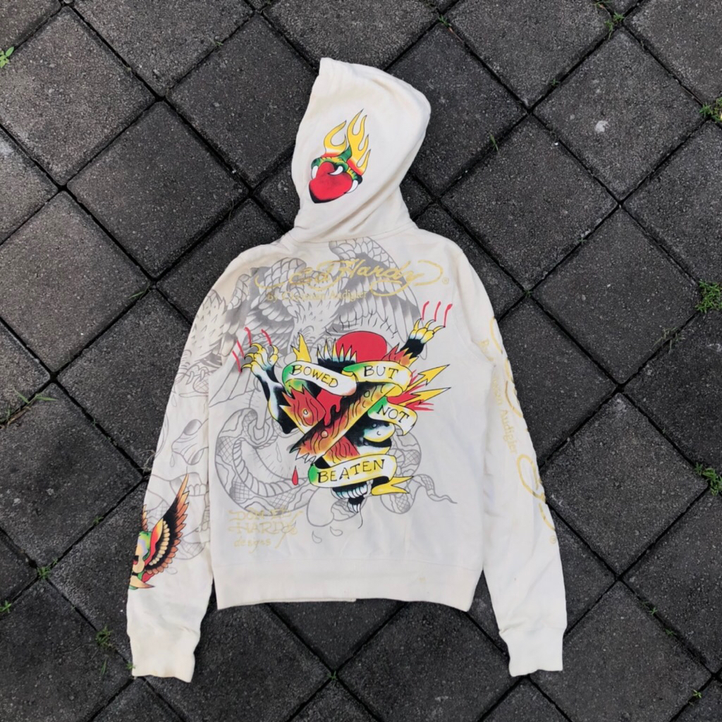 hoodie Ed Hardy second bekas not stusy