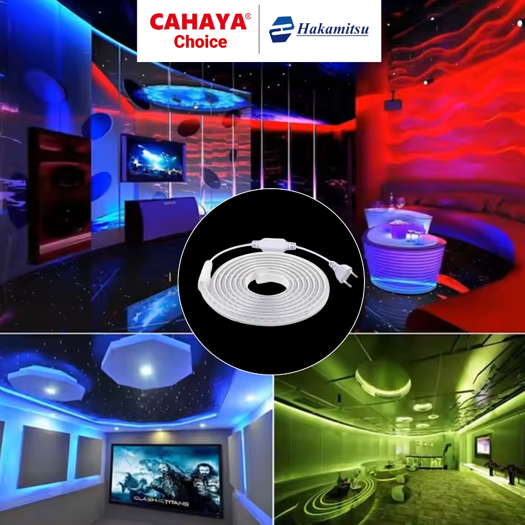 terbaru cahaya - lampu led strip 5050 smd meteran lampu hias / paket lampu led strip lengkap tinggal